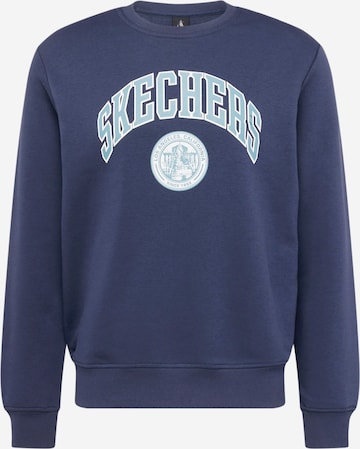 SKECHERS Sports sweatshirt in Blue: front