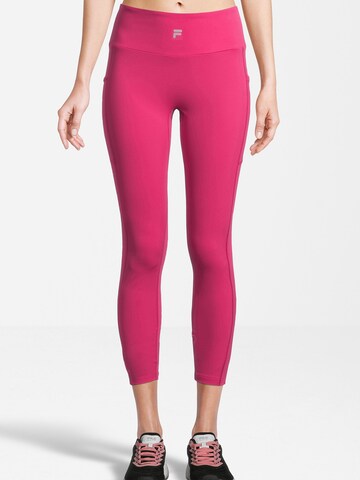 FILA Skinny Workout Pants 'RAGA' in Pink: front