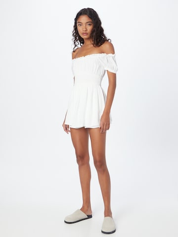 HOLLISTER Jumpsuit 'EMEA' in White: front