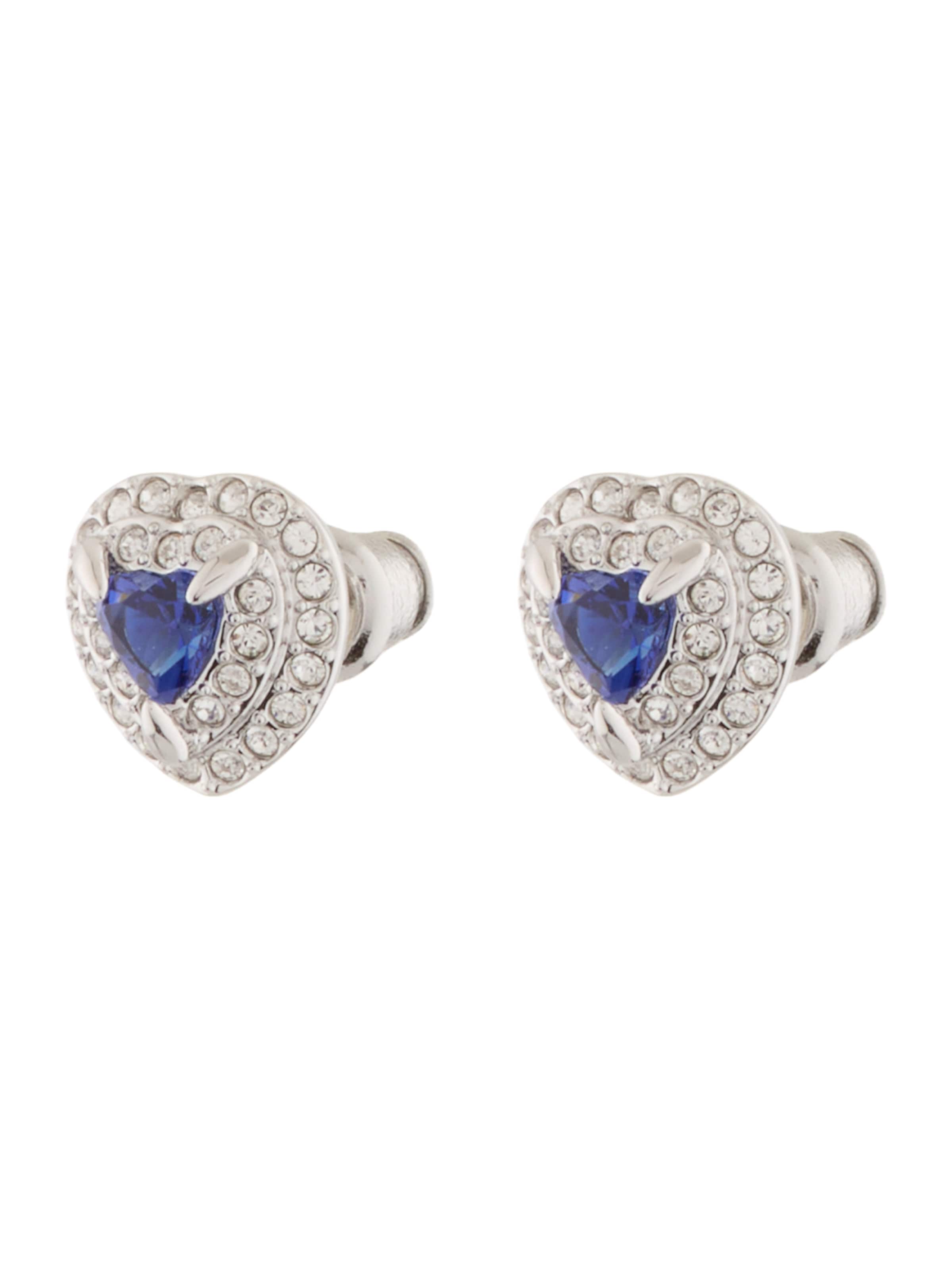 Cercei Swarovski pe albastru regal / argintiu, Vizualizare produs