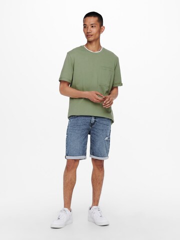 Only & Sons Regular fit Póló 'GAVIN' - zöld