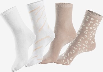 LASCANA Socks in Beige: front