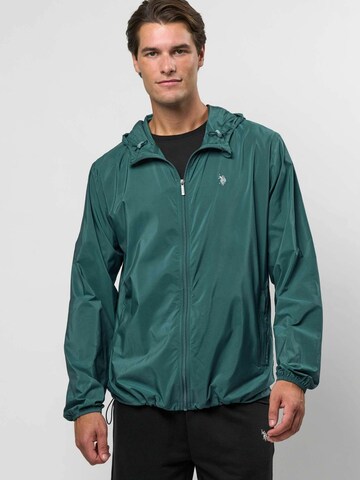 U.S. POLO ASSN. Overgangsjakke ' USOwe ' i grøn: forside