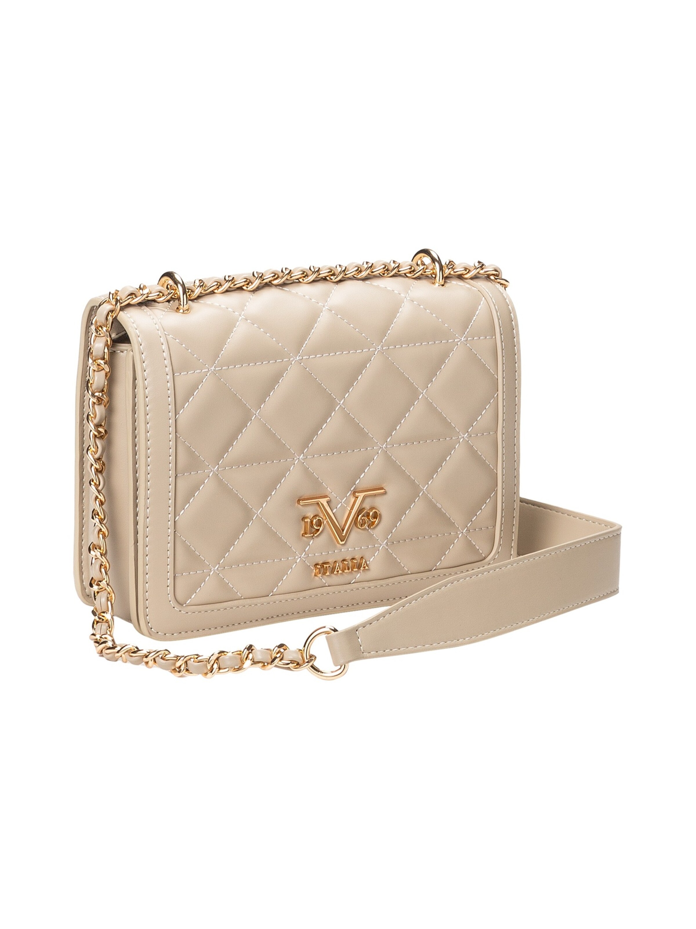 19V69 ITALIA Skuldertaske 'Gaby Gold' i beige