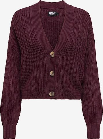 ONLY Knit Cardigan 'CAROL' in Red: front