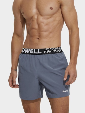 TAUWELL Workout Pants in Grey: front