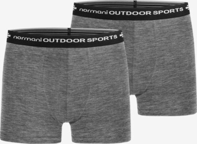 normani Sportunterhose in graumeliert / schwarz / weiß, Produktansicht