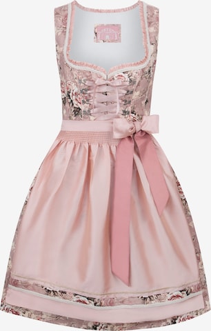 STOCKERPOINT Dirndl 'Delphine' in Roze: voorkant