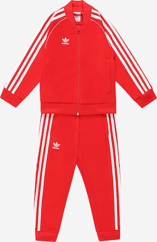 ADIDAS ORIGINALS Tracksuit in Red: front