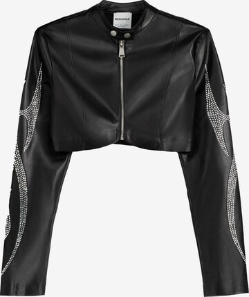 Bershka Between-season jacket in Black: front