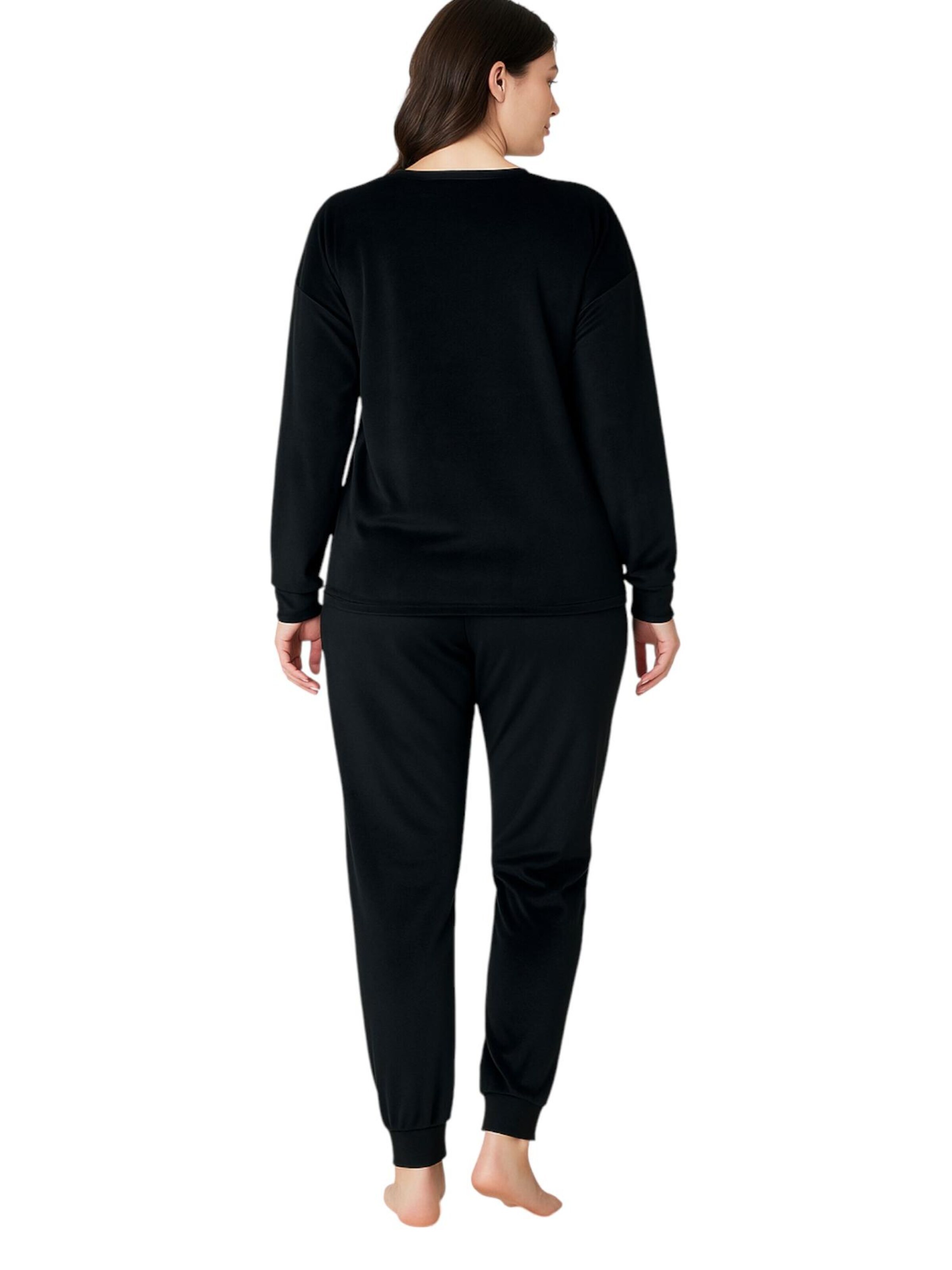 fashionshowcase Pyjama 'VelvetDream' in Zwart