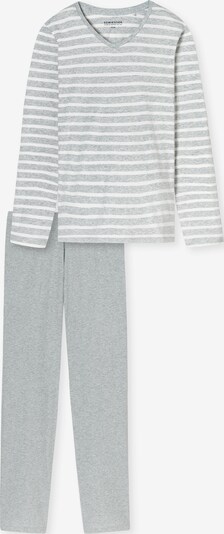 SCHIESSER Pyjama ' Casual Essentials ' in graumeliert / weiß, Produktansicht