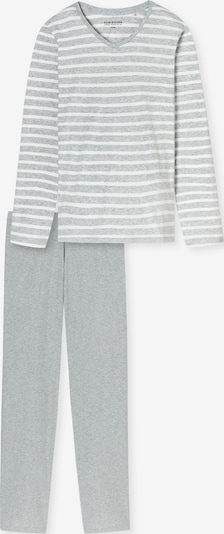 SCHIESSER Pyjama ' Casual Essentials ' in graumeliert / weiß, Produktansicht