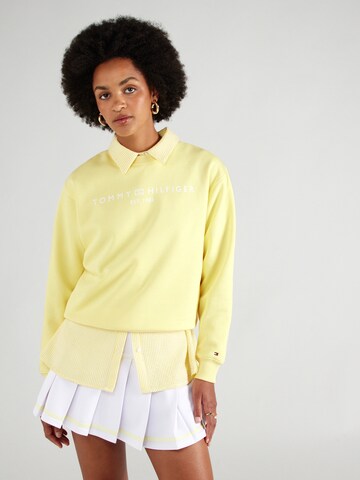 Sweat-shirt TOMMY HILFIGER en jaune : devant