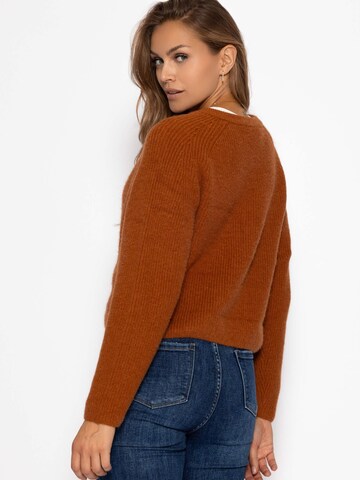 SASSYCLASSY Oversizestrickjacke in Braun