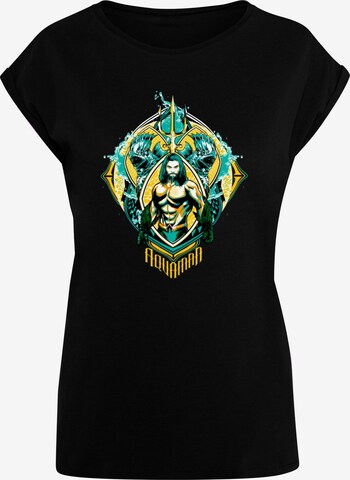 ABSOLUTE CULT Shirt 'Aquaman - The Trench Crest' in Black: front