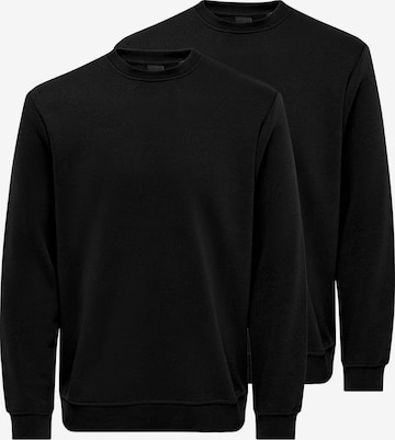 Only & Sons Sweatshirt 'Connor' in Black: front