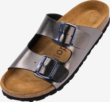 Palado Sandale 'Palado Korfu Metallic' in Grau: Vorderseite
