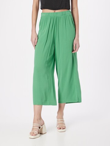 ICHI Wide leg Pants 'MARRAKECH' in Green: front