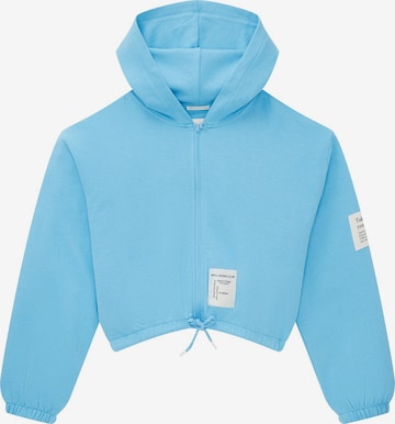 TOM TAILOR Zip-Up Hoodie in Blue: front