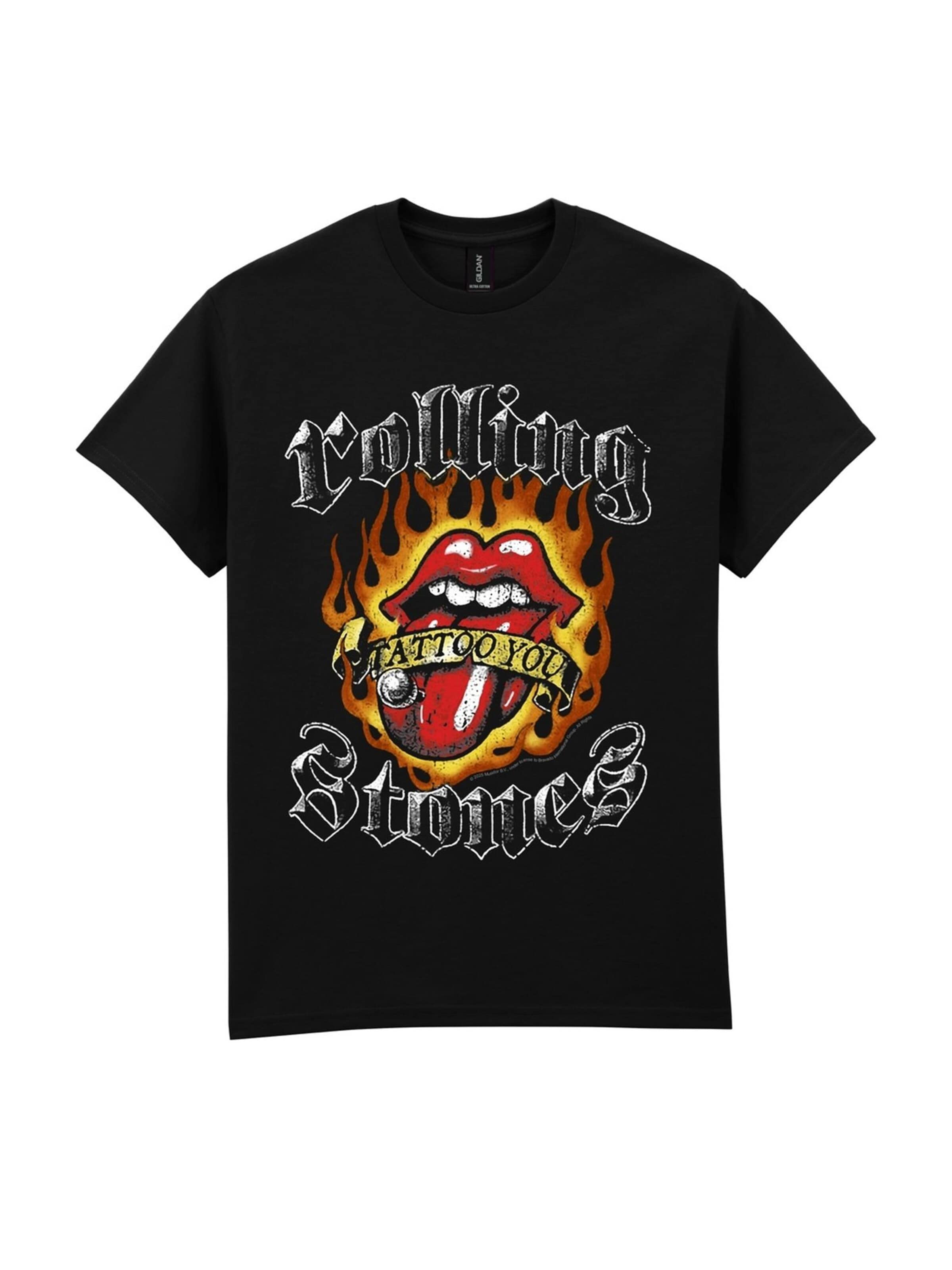 THE ROLLING STONES Shirt 'Rolling Stones Tattoo You' in Black: front