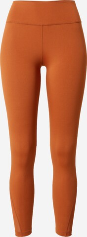 Skinny Pantalon de sport 'One' NIKE en orange : devant