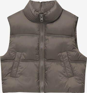 Pull&Bear Vest in Brown: front