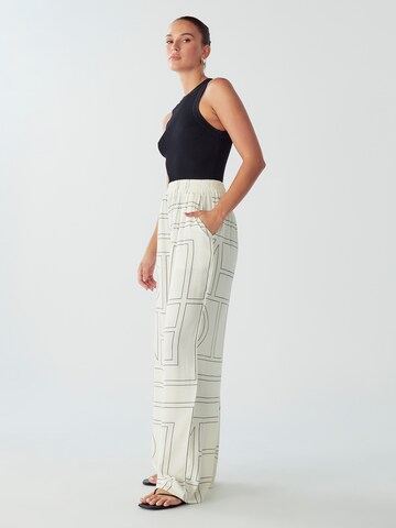 Willa Wide Leg Hose 'Sky' in Weiß
