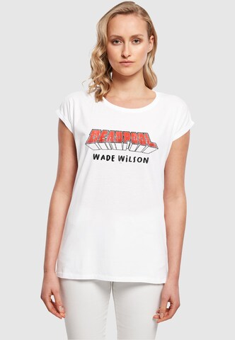 ABSOLUTE CULT Shirt 'Deadpool - Aka Wade Wilson' in White: front