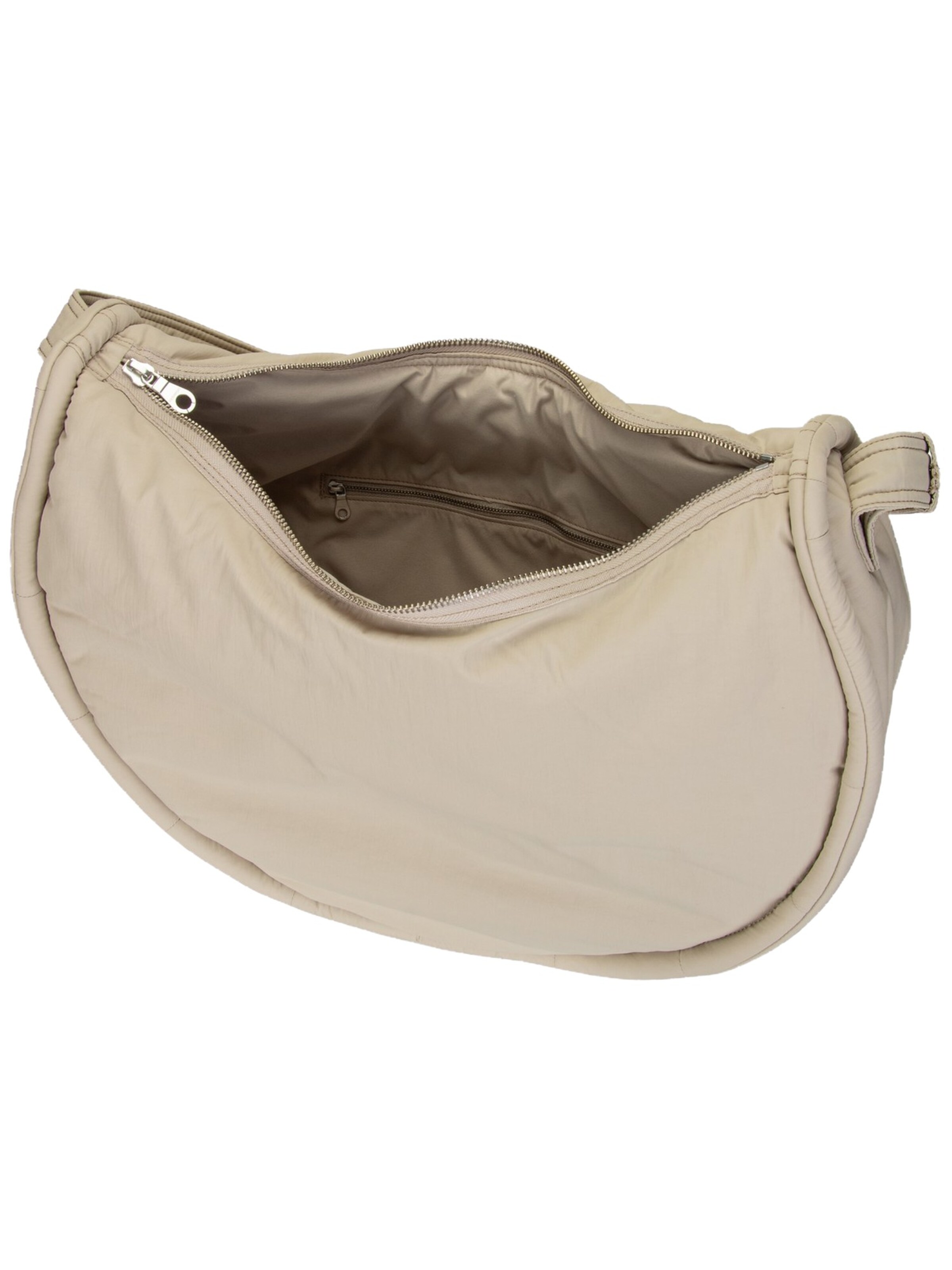 SANDQVIST Shoulder Bag ' Curve Half Moon ' in Beige