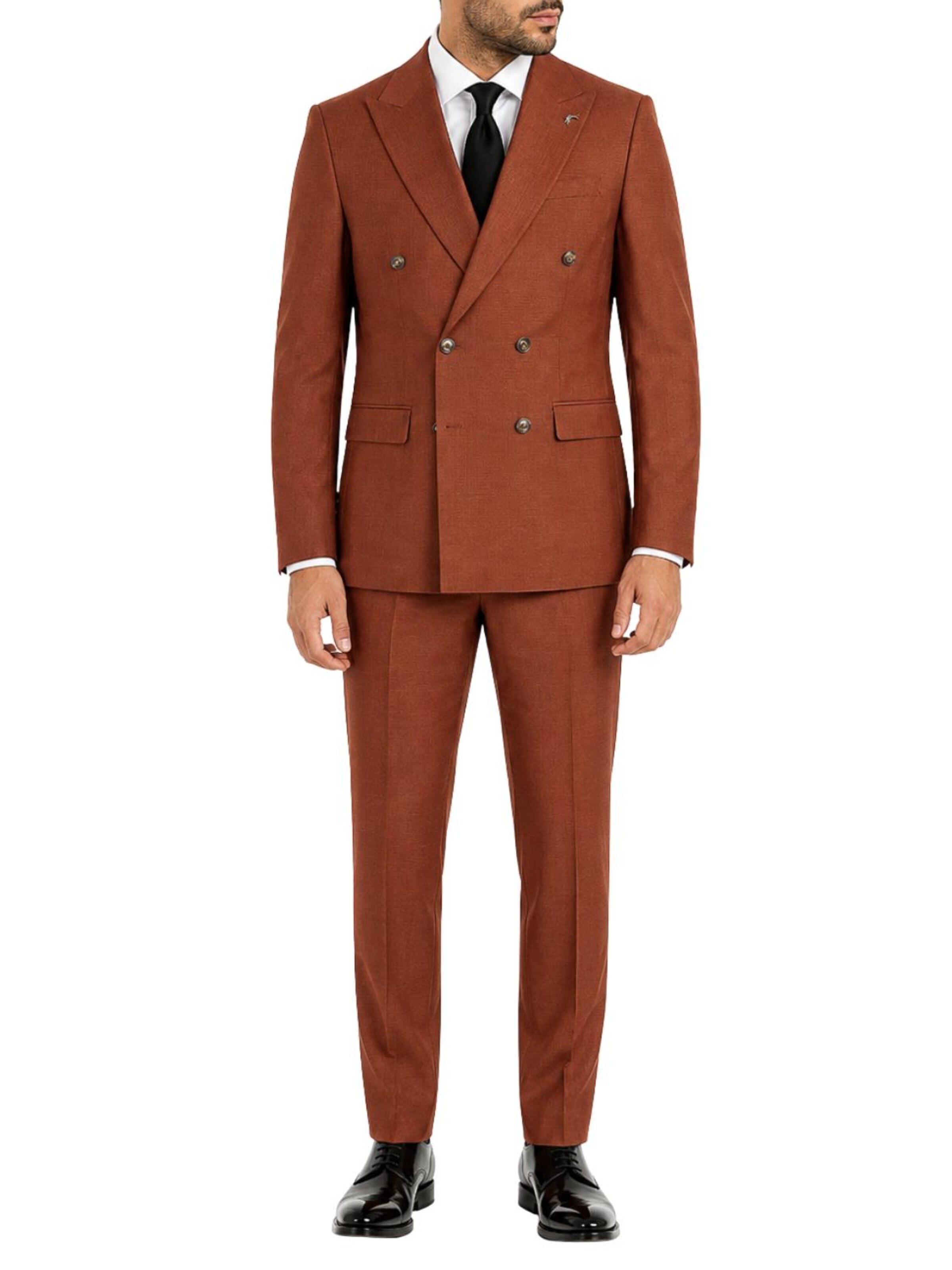 Guild Suit 'Slim Fit Zweireiher Anzug' in 46 in Brown, Item view