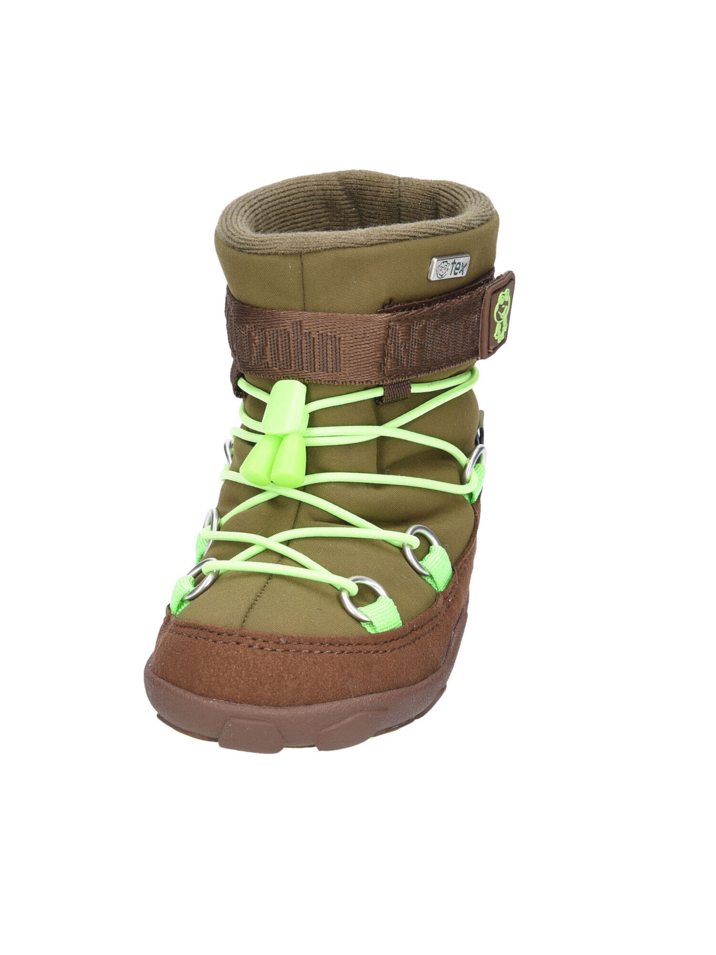 Affenzahn Boots 'Snowy Frog' in Brown