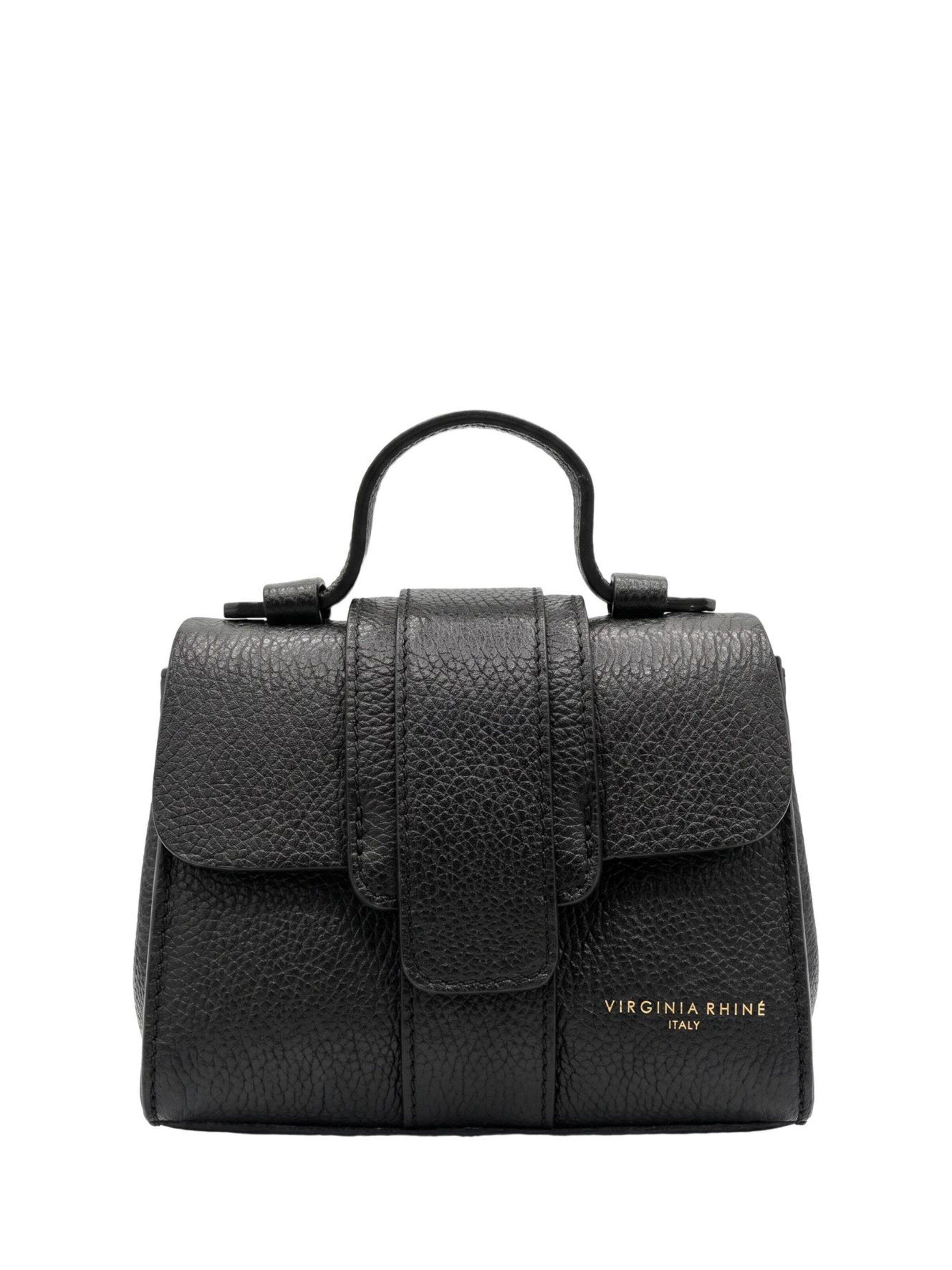 Borsa a tracolla di Virginia Rhinè in nero: frontale