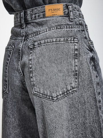 IT'S BASIC Wide leg Jeans 'ELENA Palazzo Mid Rise Jeans' in Grijs