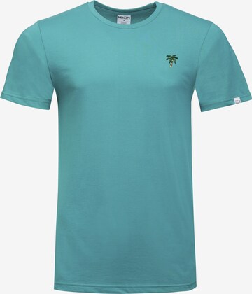 Mikon T-Shirt 'Palme' in Blau: predná strana