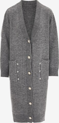 Cardigan caissa en gris : devant