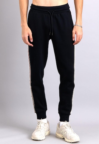 Distorted People Tapered Broek in Zwart: voorkant