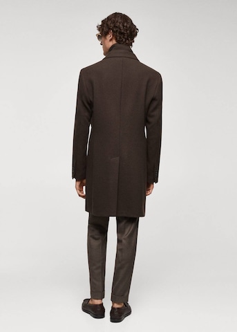 MANGO MAN Between-Seasons Coat 'Uriel' in Brown