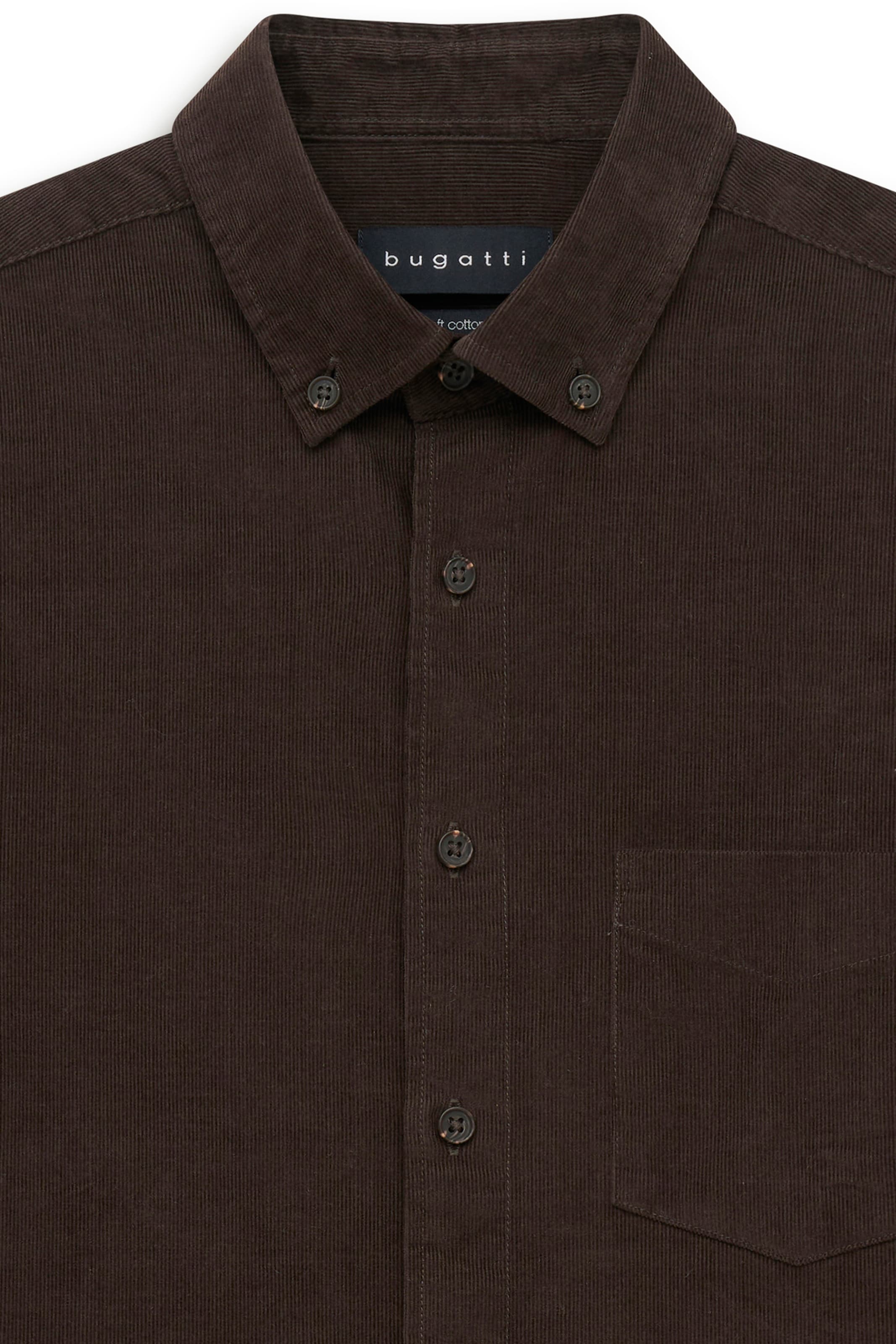 bugatti - Regular Fit Camisa em castanho