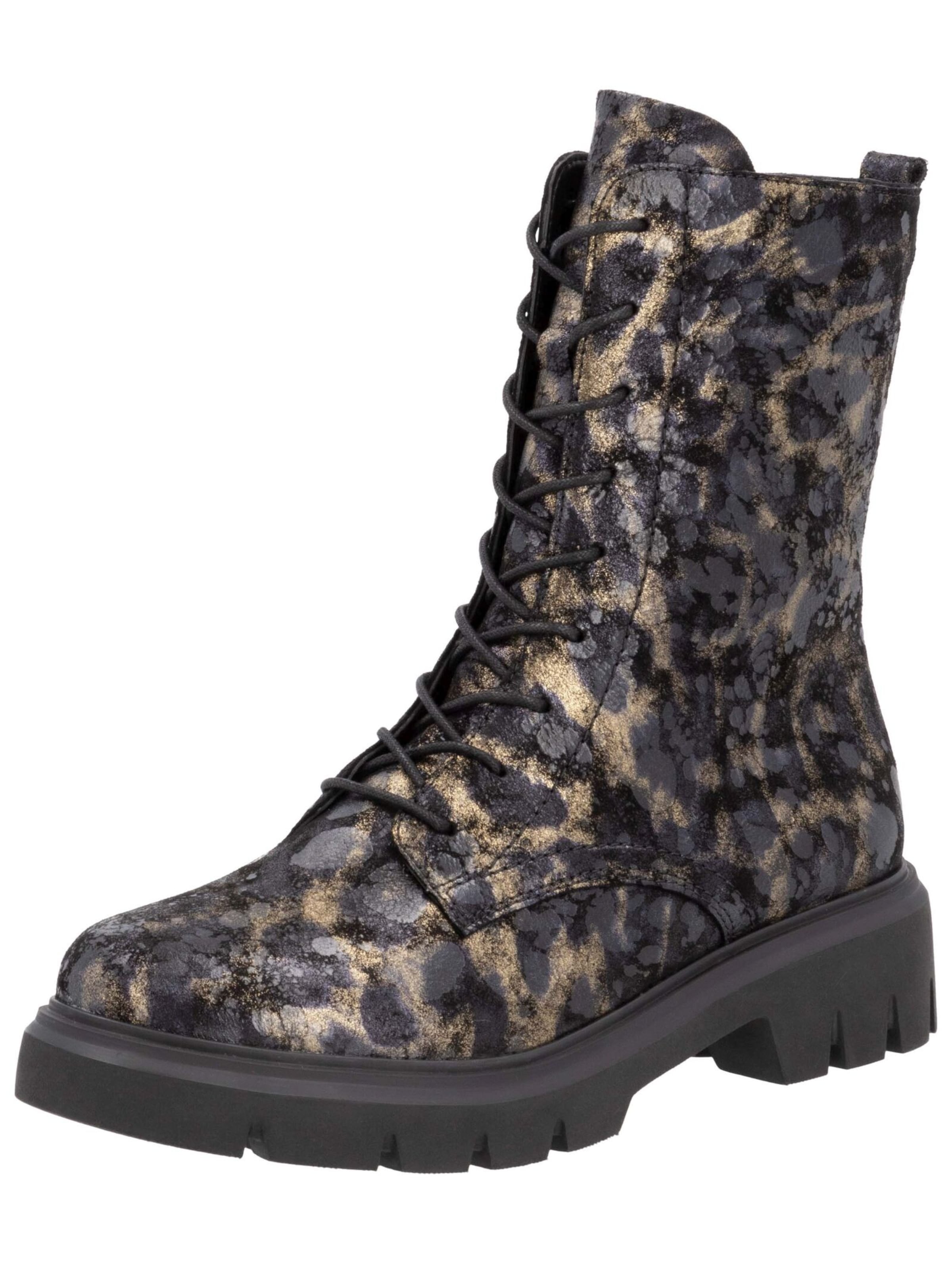 REMONTE Schnürstiefelette in Schwarz: Vorderseite