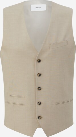 Gilet de costume s.Oliver BLACK LABEL en beige : devant