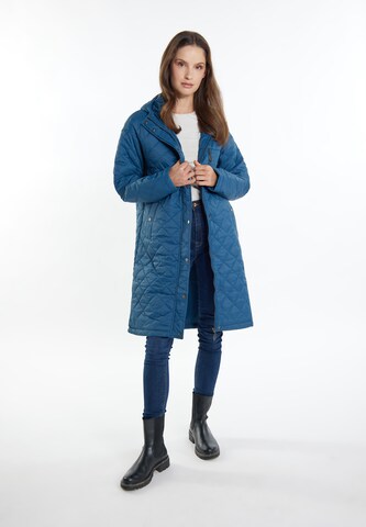 Usha Between-Seasons Coat in Blue