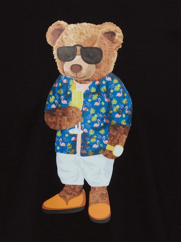 Chill Pill Shirt ' Champagne Bear ' in Zwart
