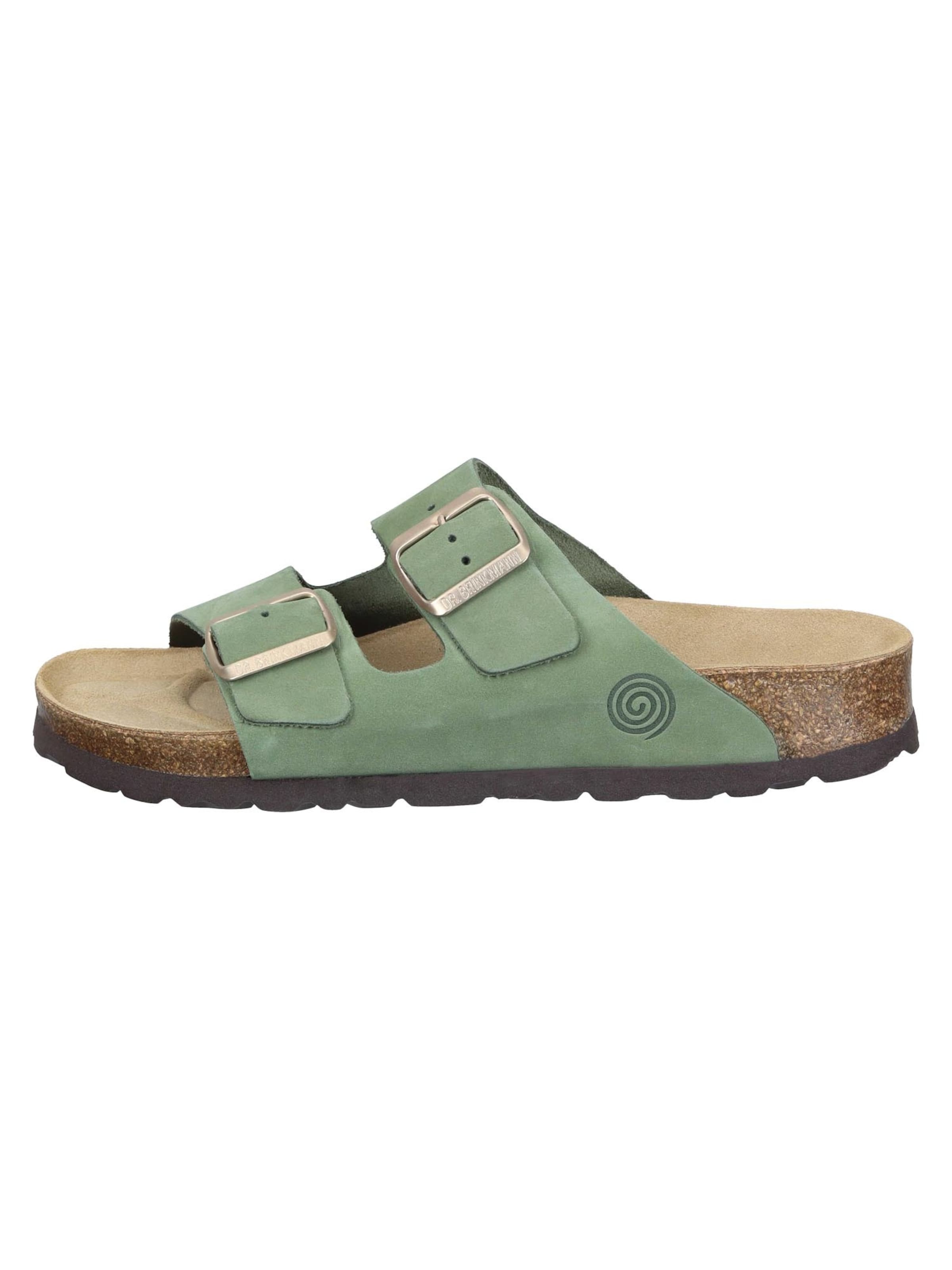 DR. BRINKMANN Mules 'Bonillo' in Green: front