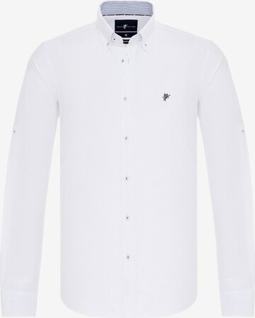 DENIM CULTURE Button Up Shirt 'CURTIS' in White: front