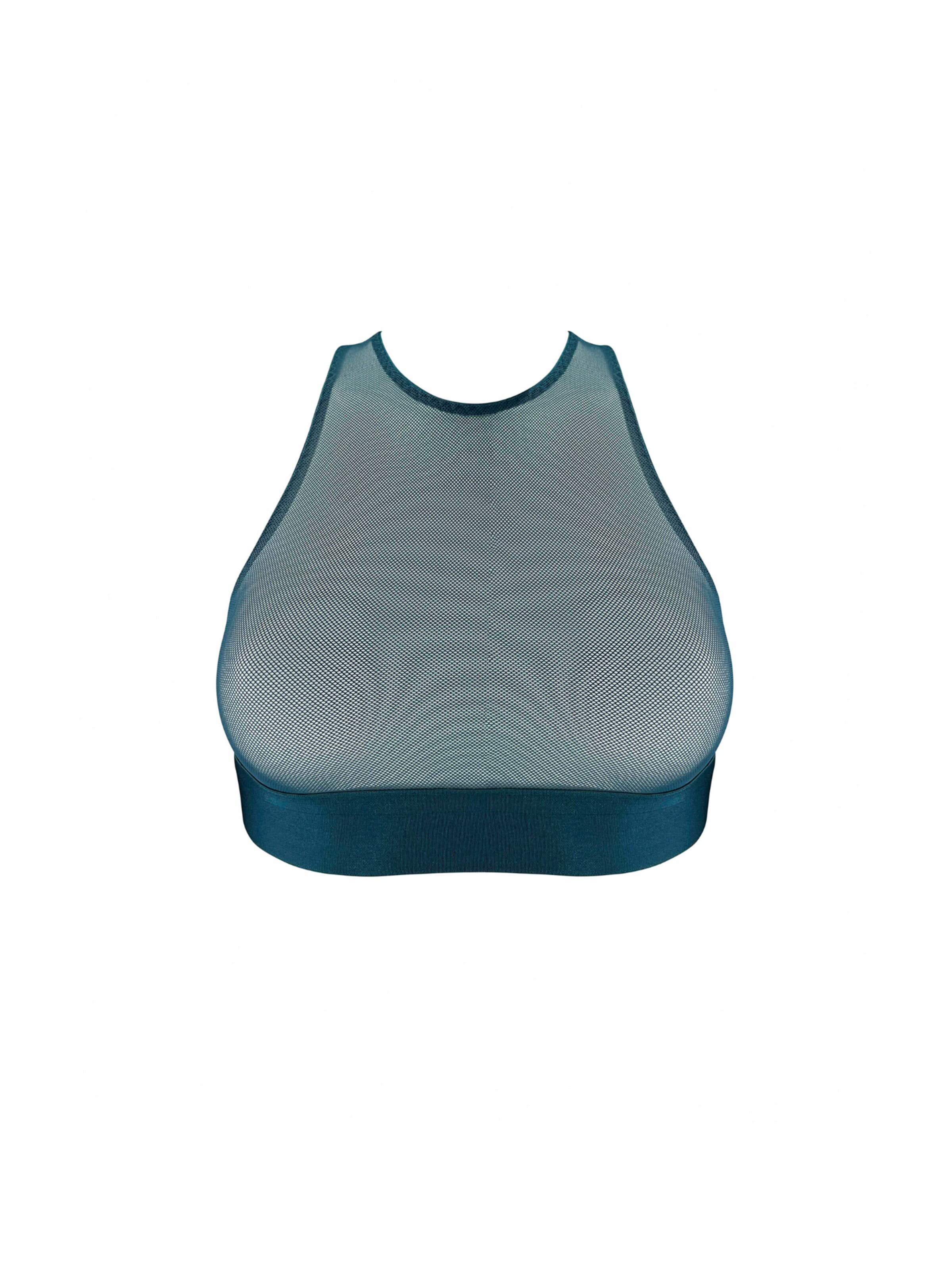 Bordelle High neck Bra 'Nara Soft' in Blue: front
