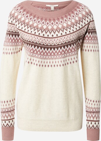 Pull-over ESPRIT en beige : devant