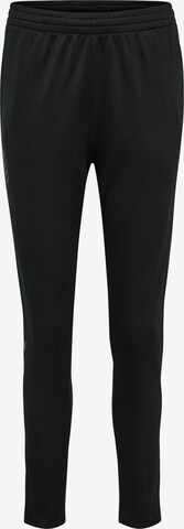 Hummel Regular Workout Pants in Black: front