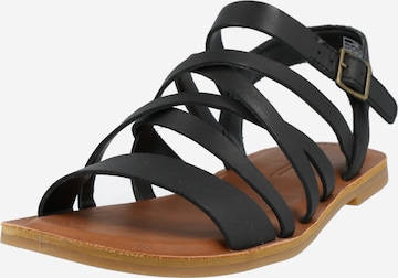 TOMS - Sandálias com tiras 'SEPHINA' em preto: frente