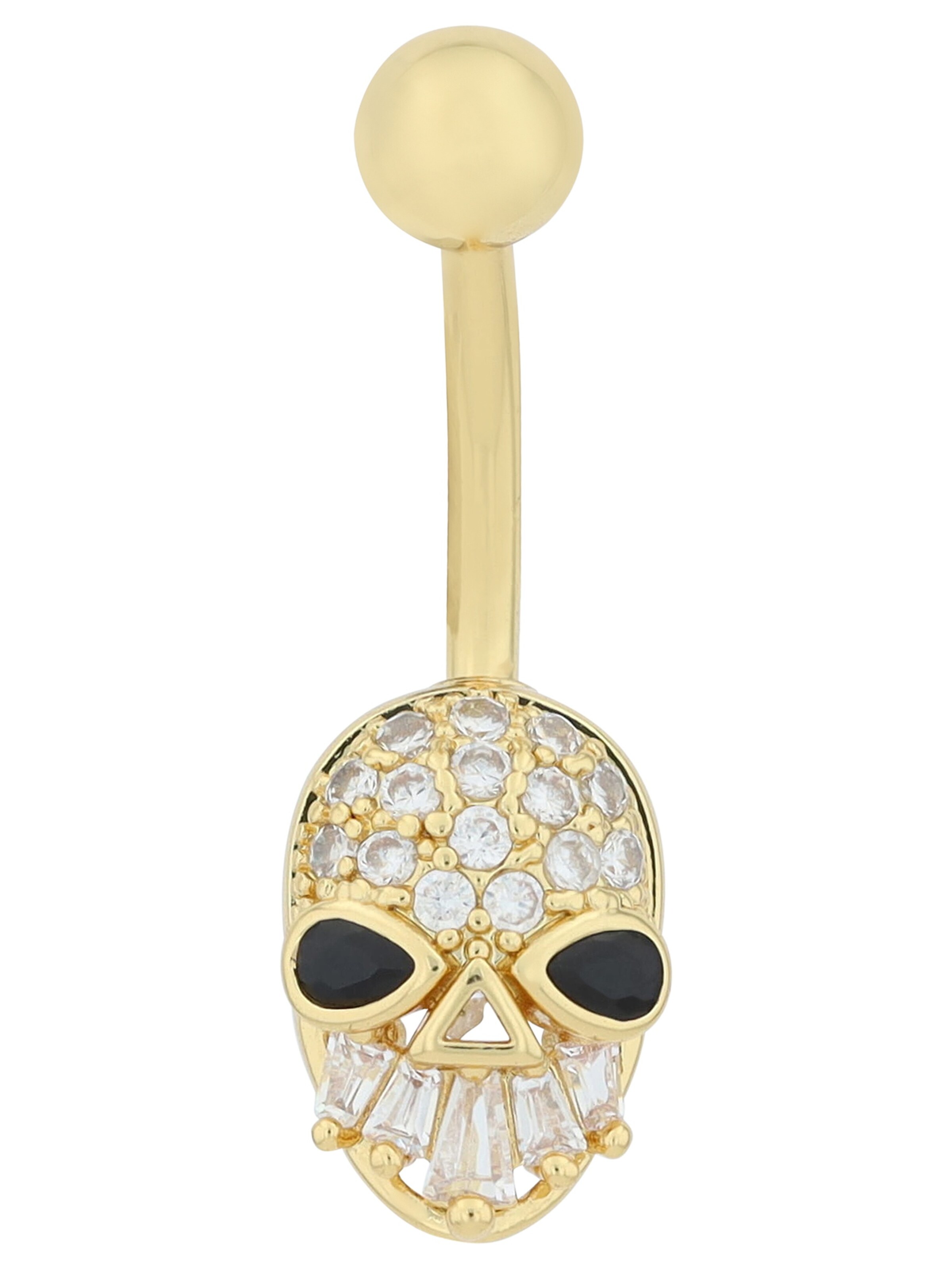 Akzent Piercings 'langlebig' in Gold: front